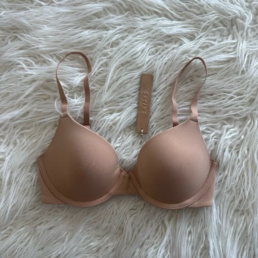 Skims Fits Everybody T-shirt Bra Ochre Size 30C - Picture 2 of 7